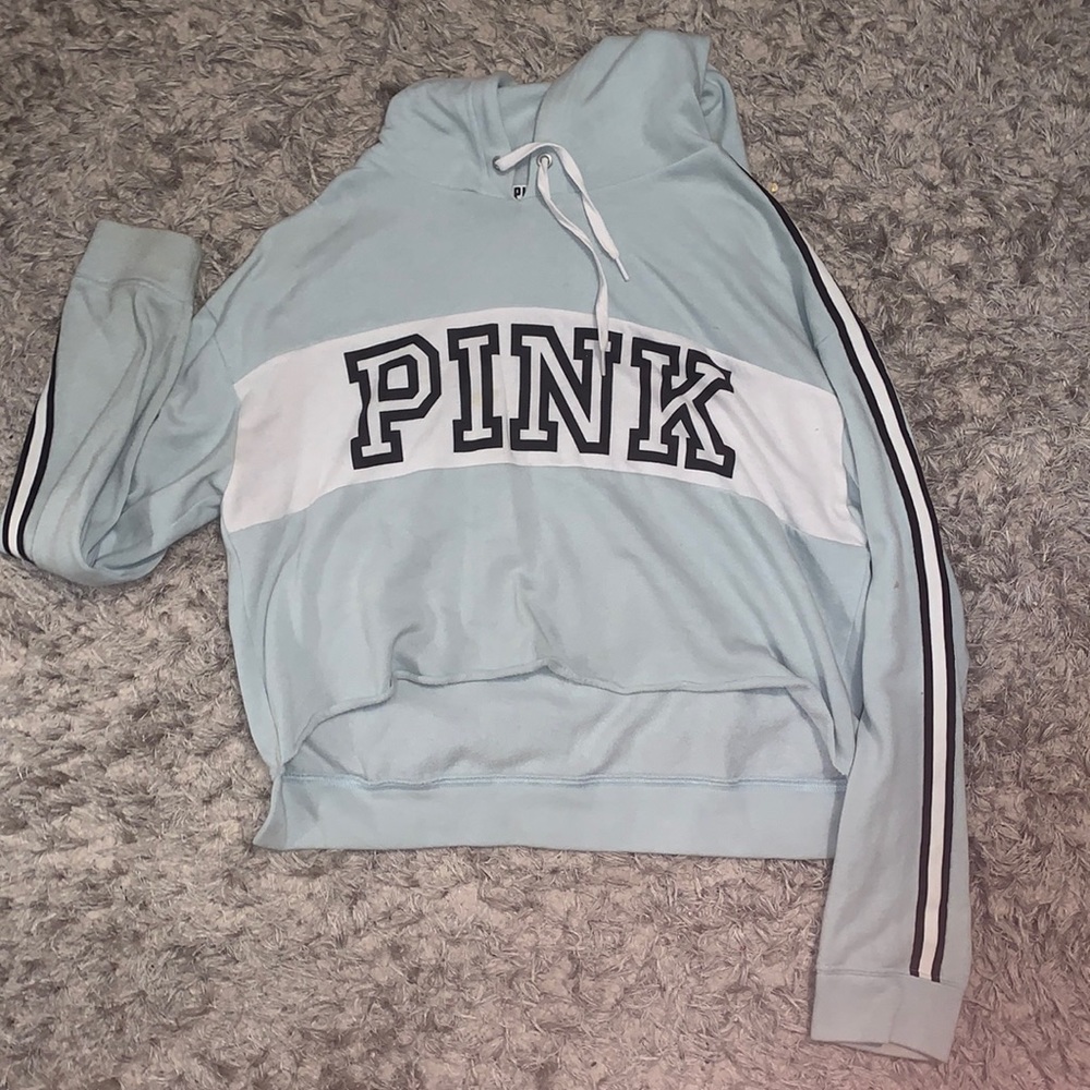 Blue cropped hoodie